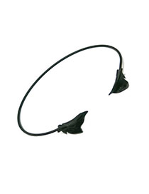 Fashion Black Leaf Decorated Pure Color Opening Bracelet